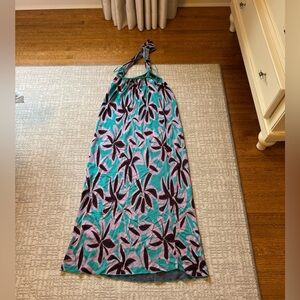 Zara Floral Maxi Dress in Blue and Purple size Small